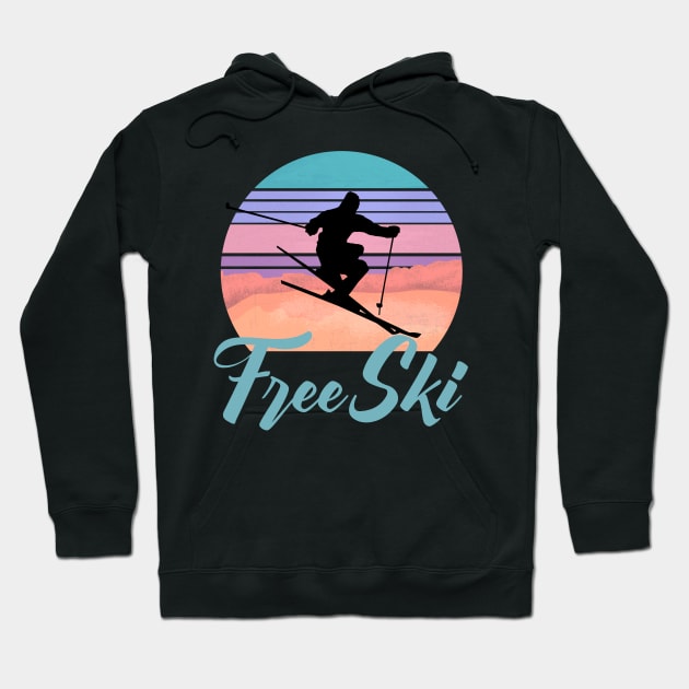 Free Ski, winter sports, Skiing, Slalom Skiing, Freeriding Hoodie by Style Conscious